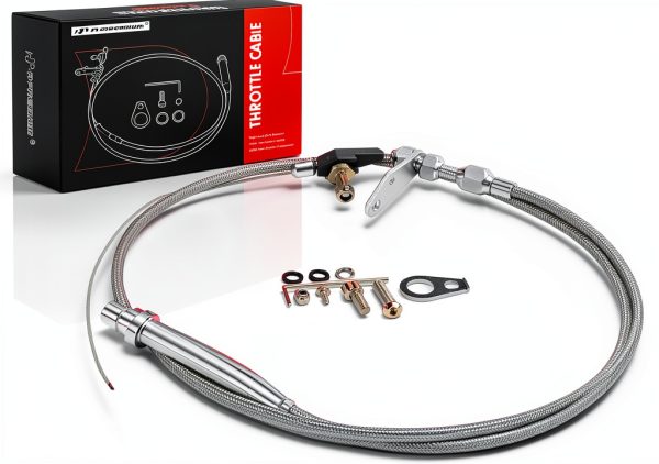 GM TH350 Transmission Kickdown Cable A-Premium Stainless-0