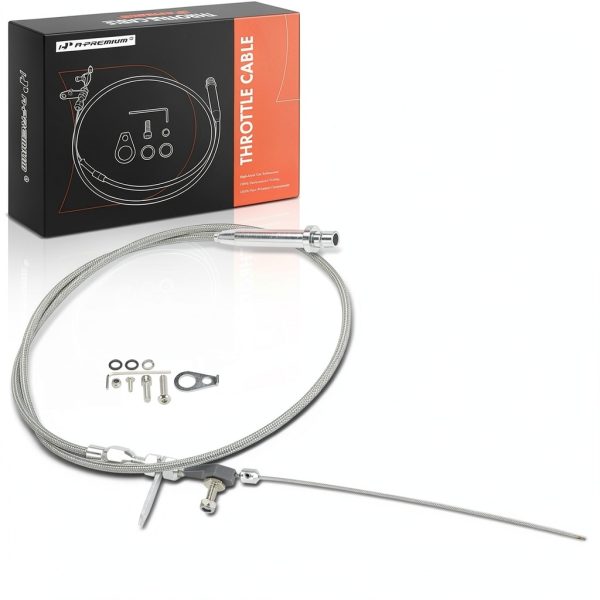 GM TH350 Transmission Kickdown Cable A-Premium Stainless-8