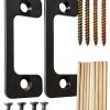 Deadbolt Restorer Strike Plate TDPROMOTO Narrow Large Hole Black-0