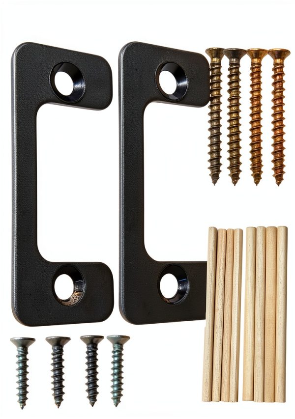 Deadbolt Restorer Strike Plate TDPROMOTO Narrow Large Hole Black-0