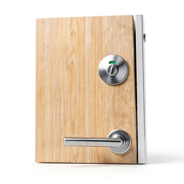 Stainless Steel Bathroom Indicator Lock Vacant Occupied Design for Public Restrooms Easy Installation Construction Modern Aesthetic-3