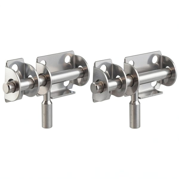 DOITOOL Stainless Steel Door Bolt Set 2 Pcs Door Lock Reinforcer Latch for Home Office-2