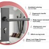 MIGN Entry Door Lock with Key, Deadbolt, Black, Modern Style, Suitable for Home, Office, Bedroom Doors-3