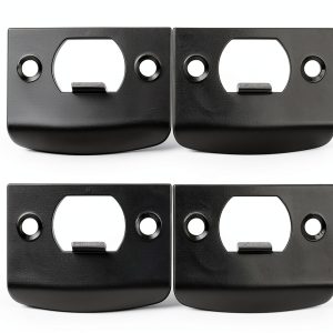 Door Lock Guide Plate DOITOOL 4pcs Black Steel Plate 2.16x1.77in-0