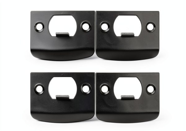 Door Lock Guide Plate DOITOOL 4pcs Black Steel Plate 2.16x1.77in-0