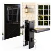 MIGN Entry Door Lock with Key, Deadbolt, Black, Modern Style, Suitable for Home, Office, Bedroom Doors-6