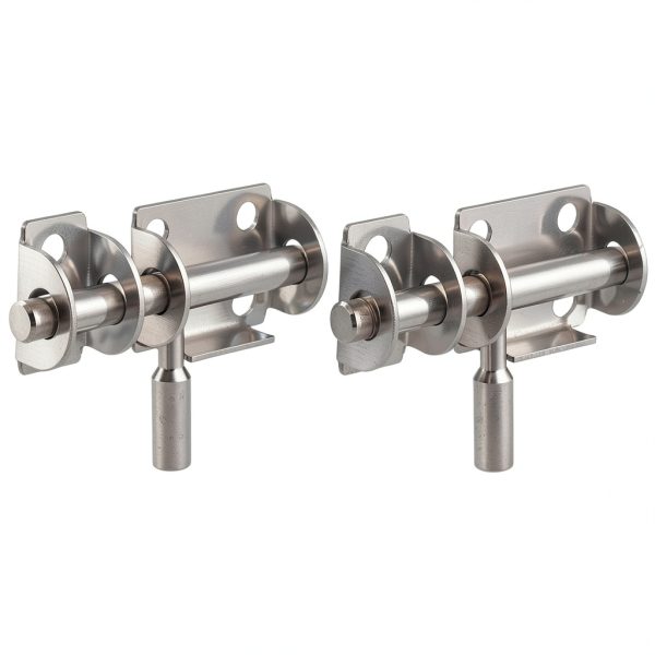 DOITOOL Stainless Steel Door Bolt Set 2 Pcs Door Lock Reinforcer Latch for Home Office-8