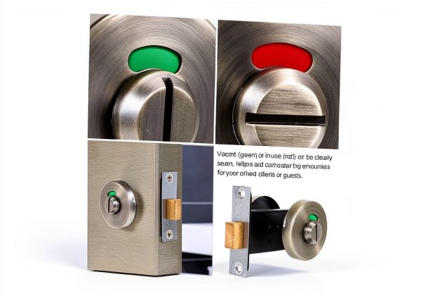 Stainless Steel Bathroom Stall Lock Occupied Indicator Latch KALLORY-8