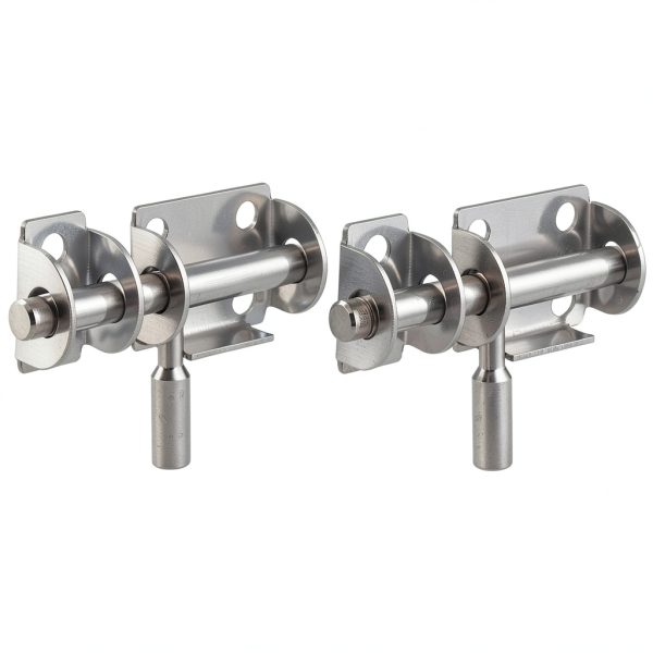 DOITOOL Stainless Steel Door Bolt Set 2 Pcs Door Lock Reinforcer Latch for Home Office-6