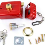 Dead Lock Dead, Door Locks For Front Door Red Heavy Duty Dead Lock Nightlatch, Front For Keys For Door, Iron Door And Other Vertical Hinged Doors Straight Fittings-0