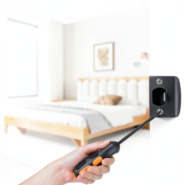 Door Lock Guide Plate DOITOOL 4pcs Black Steel Plate 2.16x1.77in-7