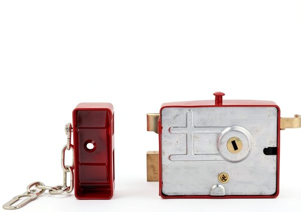 Dead Lock Dead, Door Locks For Front Door Red Heavy Duty Dead Lock Nightlatch, Front For Keys For Door, Iron Door And Other Vertical Hinged Doors Straight Fittings-6