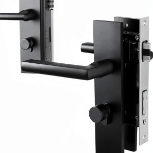 MIGN Entry Door Lock with Key, Deadbolt, Black, Modern Style, Suitable for Home, Office, Bedroom Doors-0