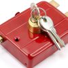 Dead Lock Dead, Door Locks For Front Door Red Heavy Duty Dead Lock Nightlatch, Front For Keys For Door, Iron Door And Other Vertical Hinged Doors Straight Fittings-5