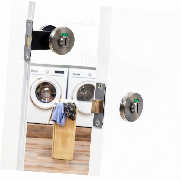 Stainless Steel Bathroom Stall Lock Occupied Indicator Latch KALLORY-1