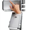 Hidden Door Lock JIAN BOLAND Deadbolt with Remote Silver Lock-260-4