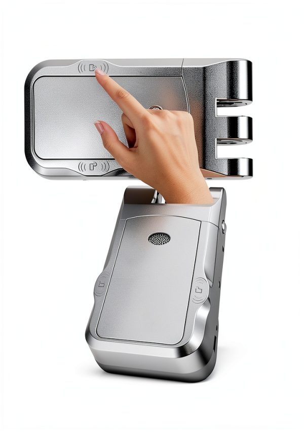 Hidden Door Lock JIAN BOLAND Deadbolt with Remote Silver Lock-260-4