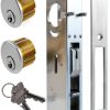 Storefront Door Mortise Lock AIsecure Aluminum Hook Deadbolt Silver-0
