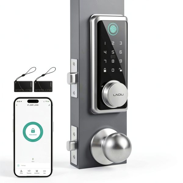 Smart Lock LNDU G601N Nickel Keyless Entry Door Deadbolt-6