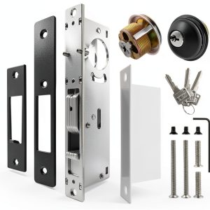 Storefront Door Mortise Lock SZRKRLA 1-1/8" Aluminum Keyed Deadbolt-0