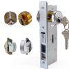 Storefront Door Mortise Lock AIsecure Aluminum Hook Deadbolt Silver-3