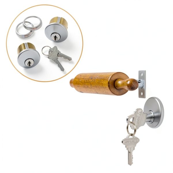 Storefront Door Mortise Lock AIsecure Aluminum Hook Deadbolt Silver-6