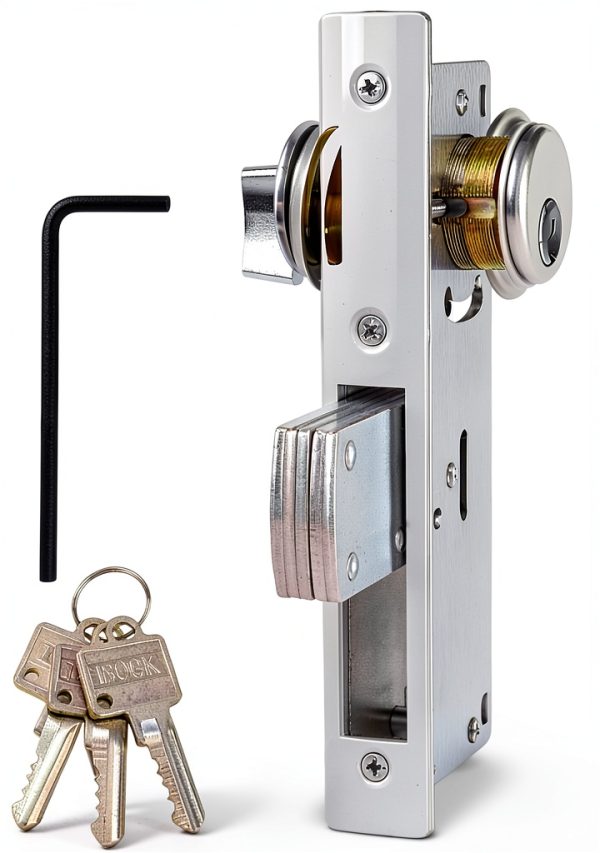 Storefront Mortise Door Lock HONUTIGE Aluminum Double Cylinder-3