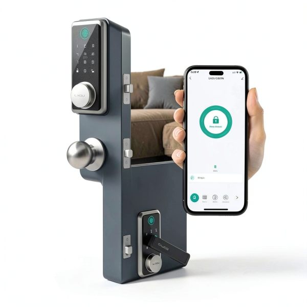 Smart Lock LNDU G601N Nickel Keyless Entry Door Deadbolt-1