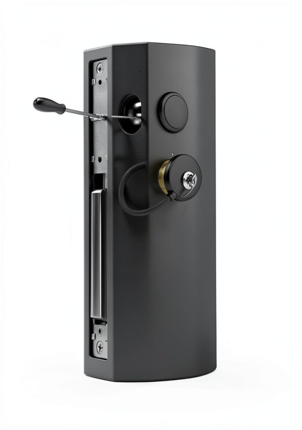 Storefront Door Mortise Lock AIsecure Aluminum Hook Deadbolt Silver-4