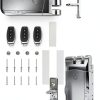 Hidden Door Lock JIAN BOLAND Deadbolt with Remote Silver Lock-260-5